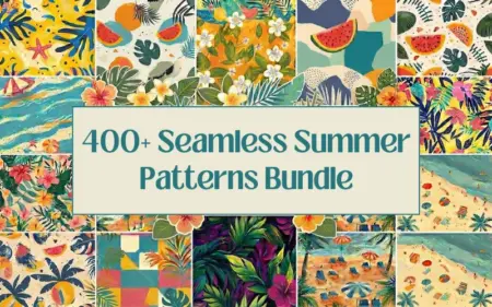 400+ Seamless Summer Patterns Bundle Feature Image