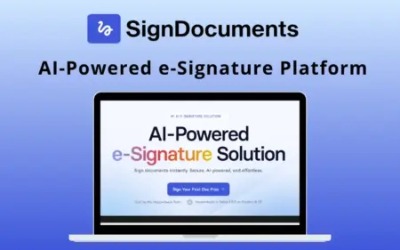 SignDocuments AI-powered e-signature platform feature image