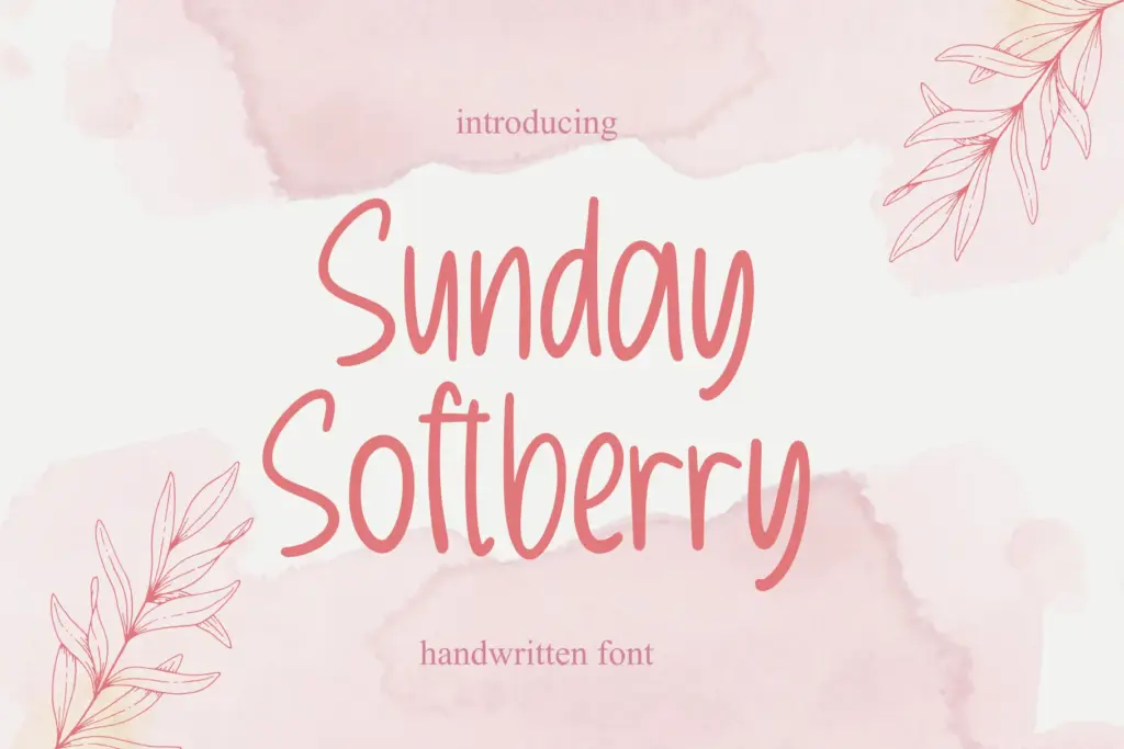 Sunday Softberry handwritten font of 20 Handwritten-Style Fonts Bundle