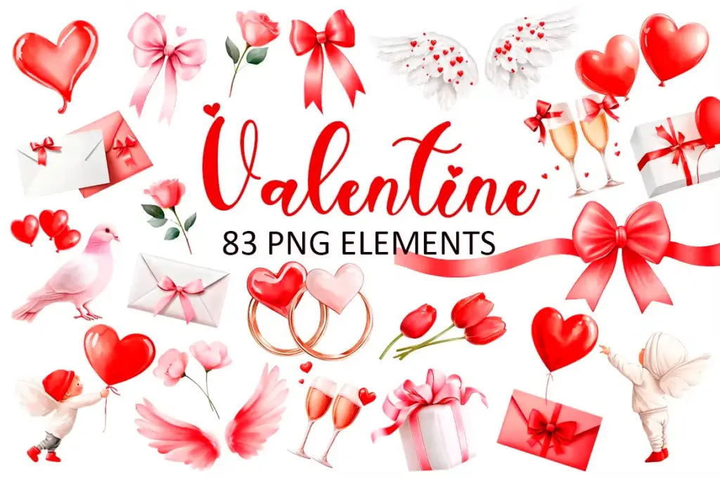Watercolor Valentine clipart of 3800+ Watercolor Pictures Bundle