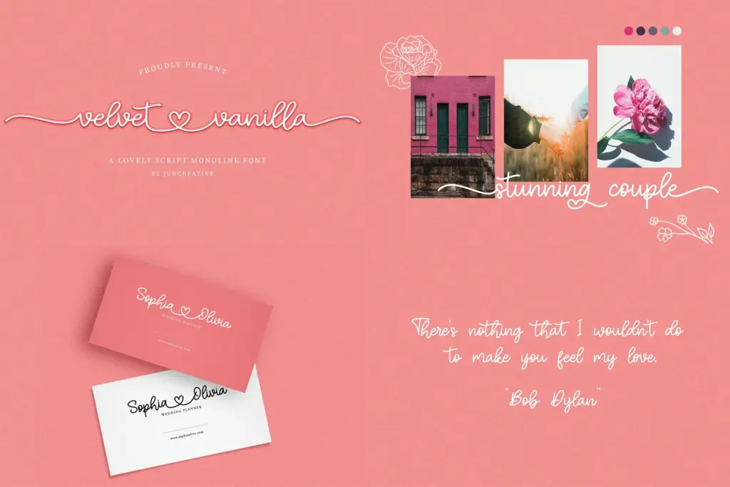 A monoline script font from the Popular Script Fonts bundle, featuring a sweet heart-shaped connector for romantic branding.