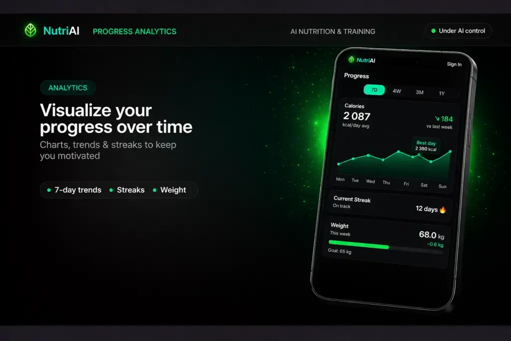 Visualize your progress with NutriAI