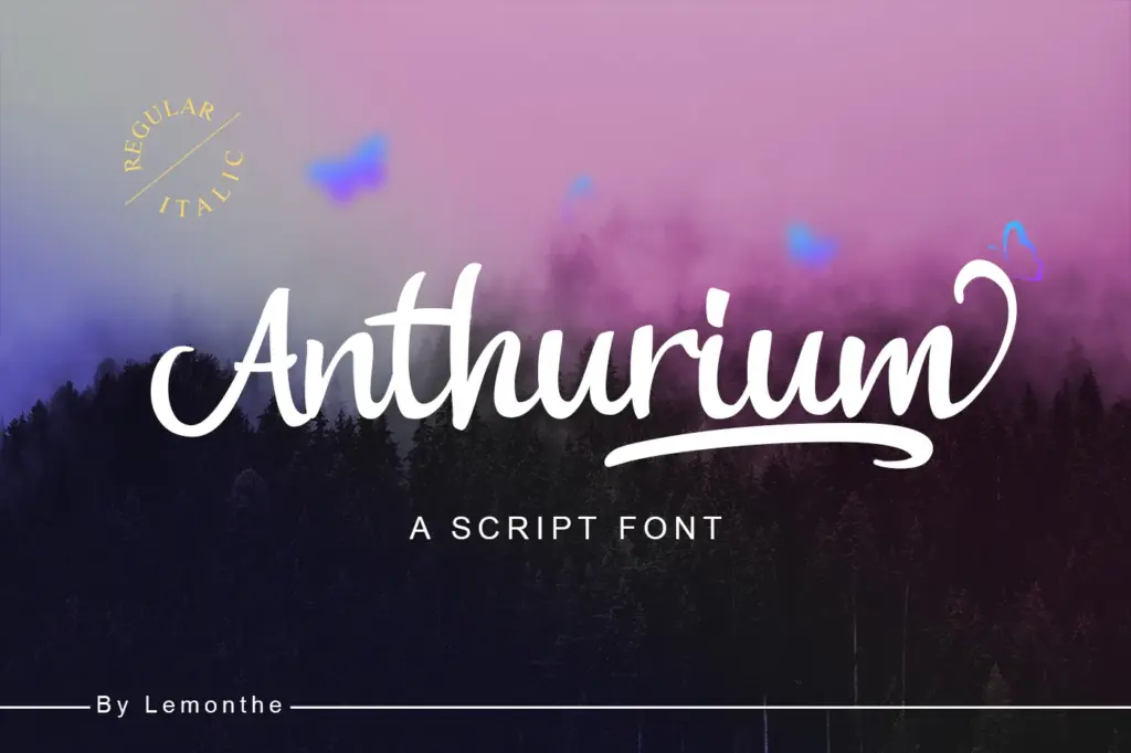 Anthurium font of 10 professional typefaces Bundle