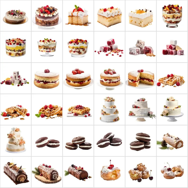 Celebration Cakes of 390+ Cake and Pastry Images Bundle