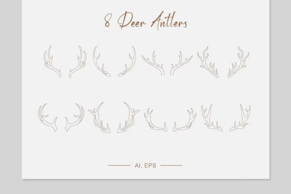 Deer Antlers font of 10 professional typefaces Bundle