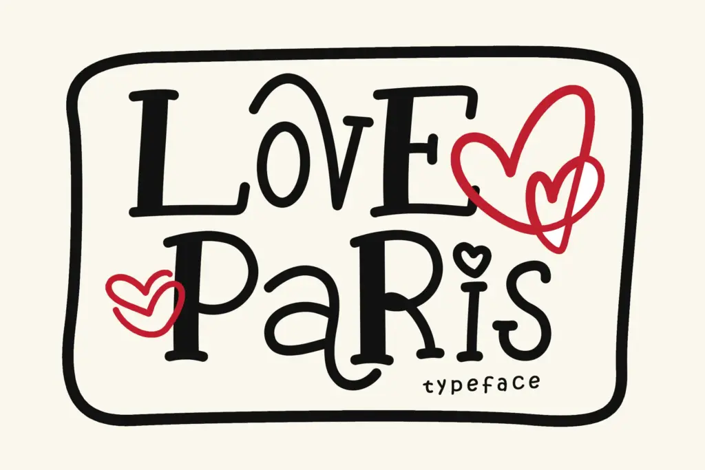 Love Paris font of 8 Romantic Fonts Bundle