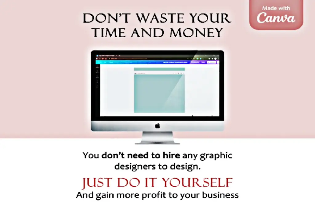 DIY graphic design concept using Canva Marketing Templates to save time and money on professional social media branding.