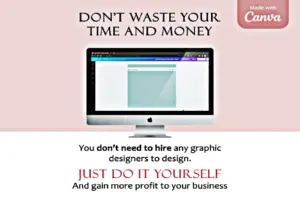 DIY graphic design concept using Canva Marketing Templates to save time and money on professional social media branding.