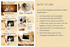 Promotional graphic emphasizing the professional quality of Gold Aesthetic Canva Marketing Templates for business growth.