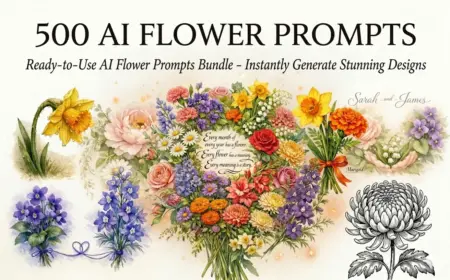 500 AI Flower Prompts Feature Image