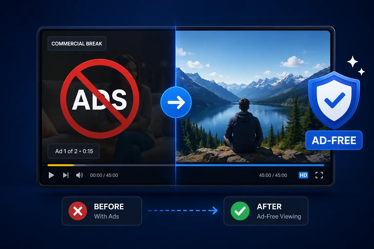 Ad-free streaming experience comparison