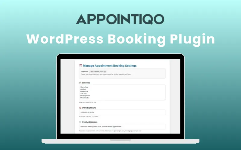 Appointiqo - WordPress Booking Plugin | Lifetime Access