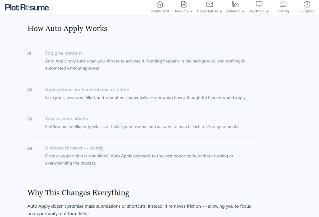 Auto Apply Extension iof Plotresume