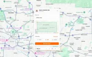 Search with Keyword with Map Scraper pro Map Scraper Extension