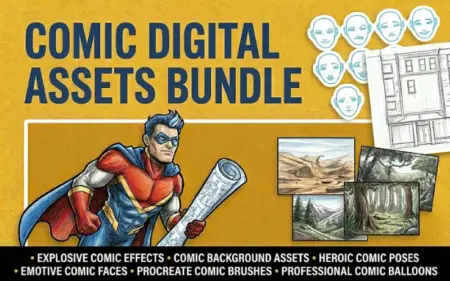 Comic Digital Assets Bundle Feature Image