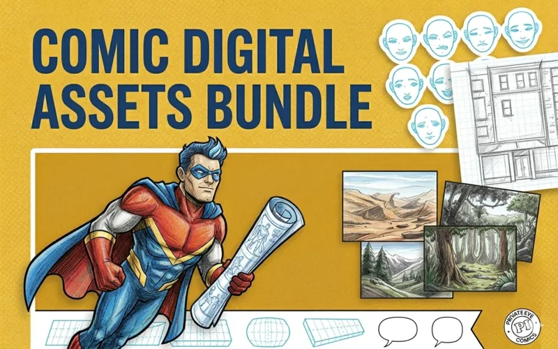 Comic Digital Assets Bundle | Extended License