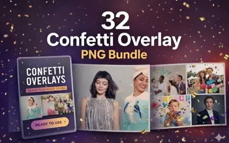 Confetti Overlays PNG Bundle Feature Image