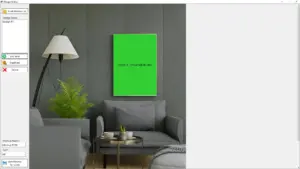 Setting up a custom design area in the Etsy Mockups generator interface.