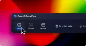 Record your screen with FocalFlow and adjust settings.