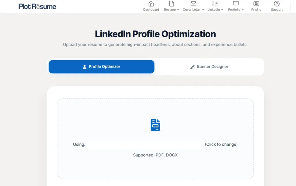 LinkedIn Profile Optimizer of Plotresume