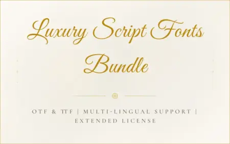 Luxury Script Fonts Bundle Feature Image