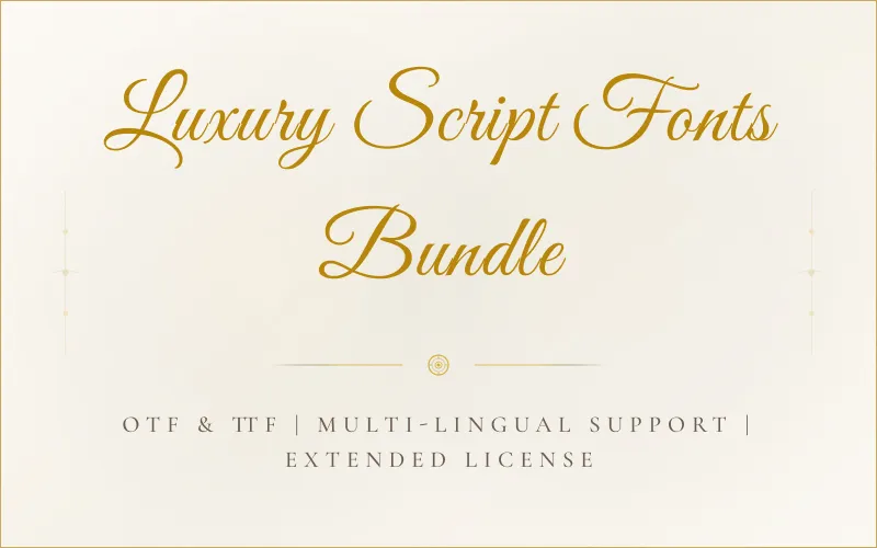 Luxury Script Fonts Bundle Feature Image