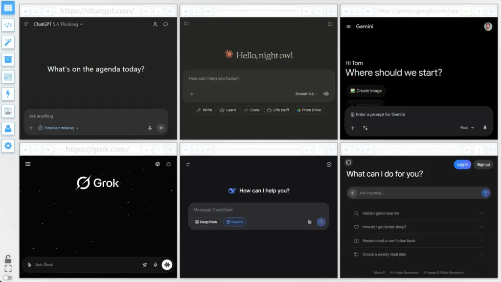 Multiple AI Chatbots access with Browser Bro Browser Automation Tool
