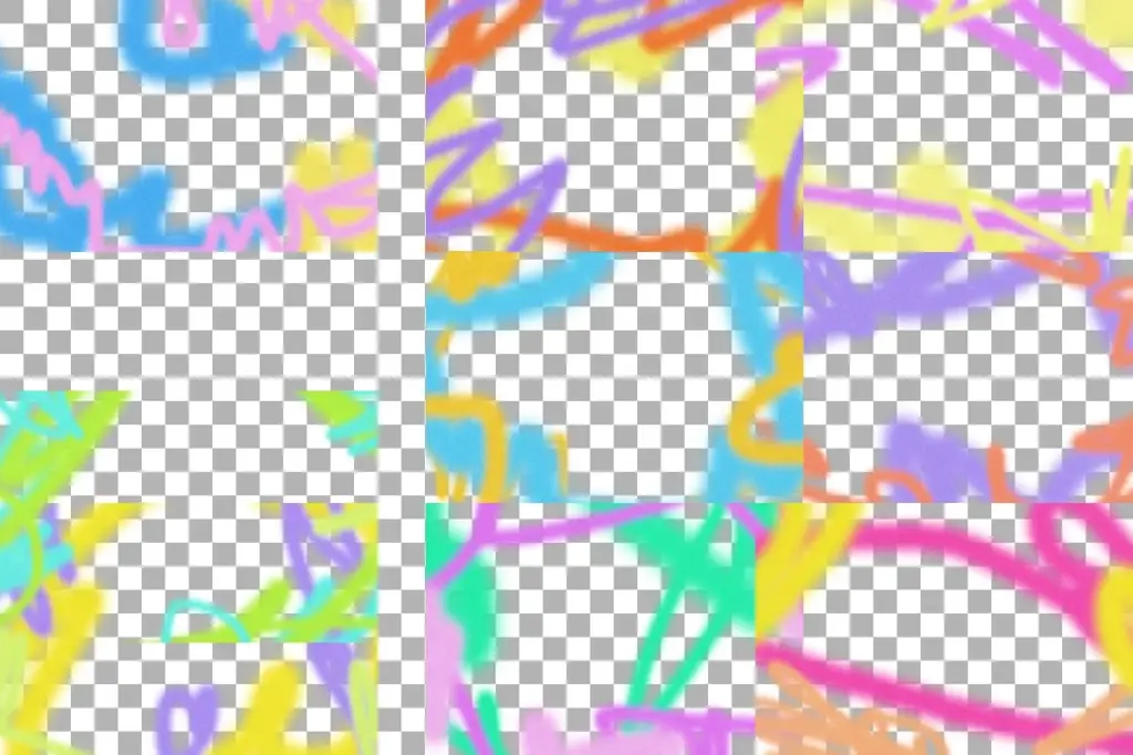 Bright 90s graphics featuring airbrushed frame elements for urban illustrations.