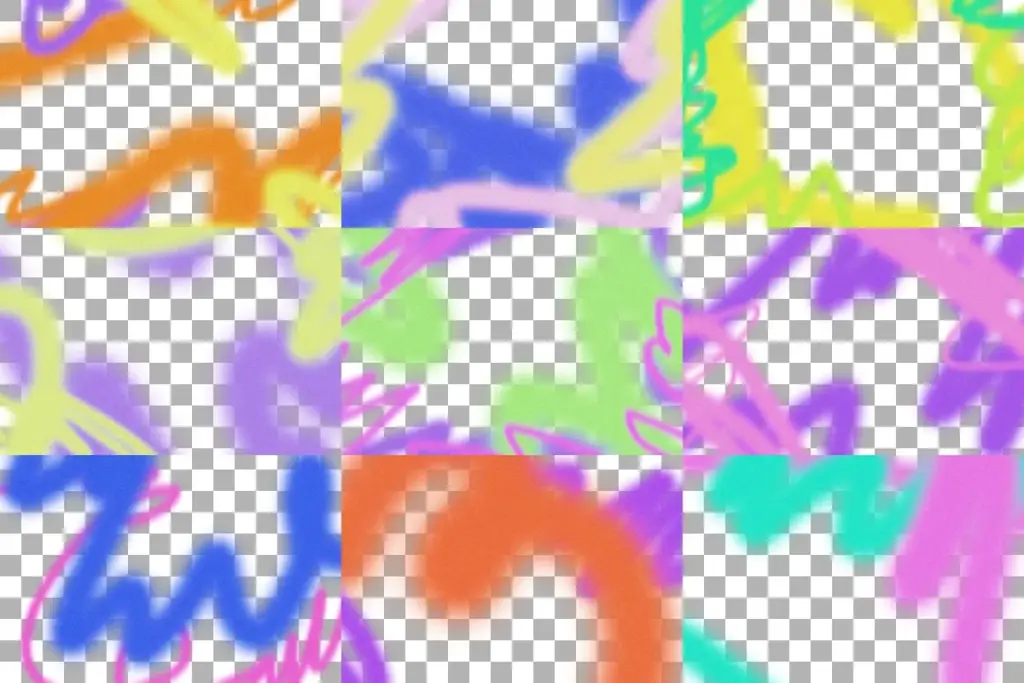 Artistic 90s retro backgrounds featuring neon airbrush frames and urban illustrations.