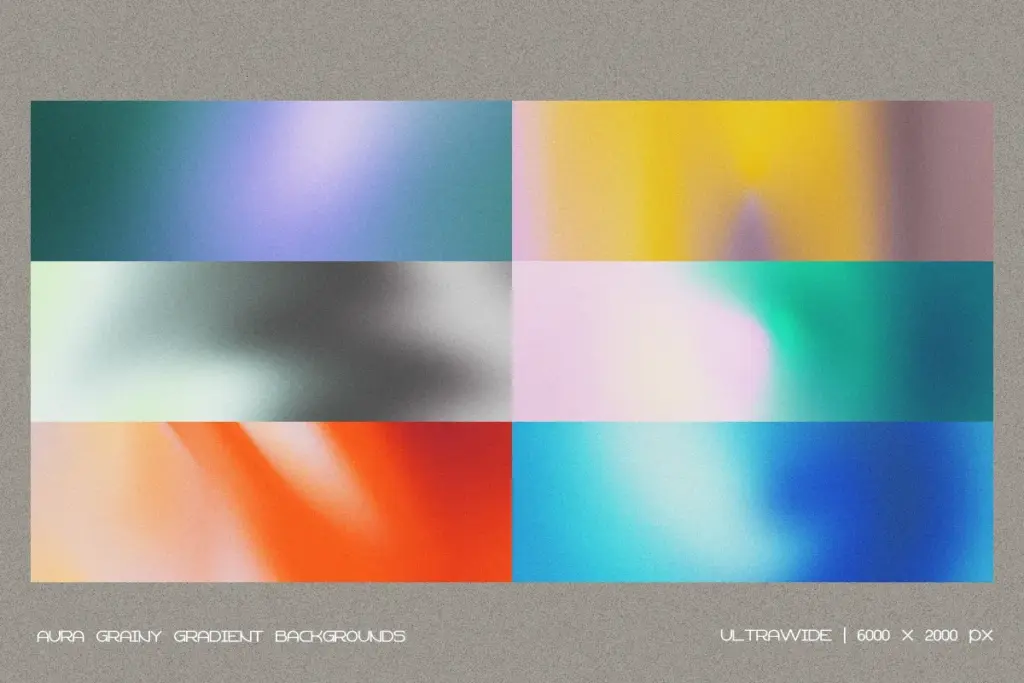 A panoramic Grainy Gradient with a subtle, horizontal transition from dusty rose to muted sage green.