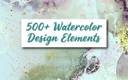 Watercolor Design Elements Bundle Feature Image