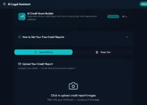 Get a credit score with AI Legal Assistant - Online Legal Platform