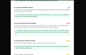 GDPR Data Protection Audit using CompliPilotEU AI Act Compliance Tool