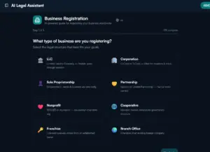 Start Your Business Anywhere AI Legal Assistant - Online Legal Platform