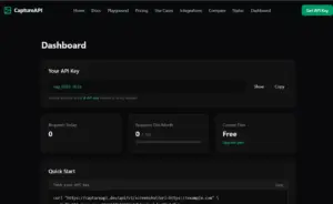 CaptureAPI Dashboard