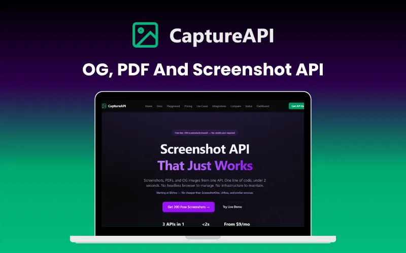 CaptureAPI - OG, PDF And Screenshot API | Lifetime Access