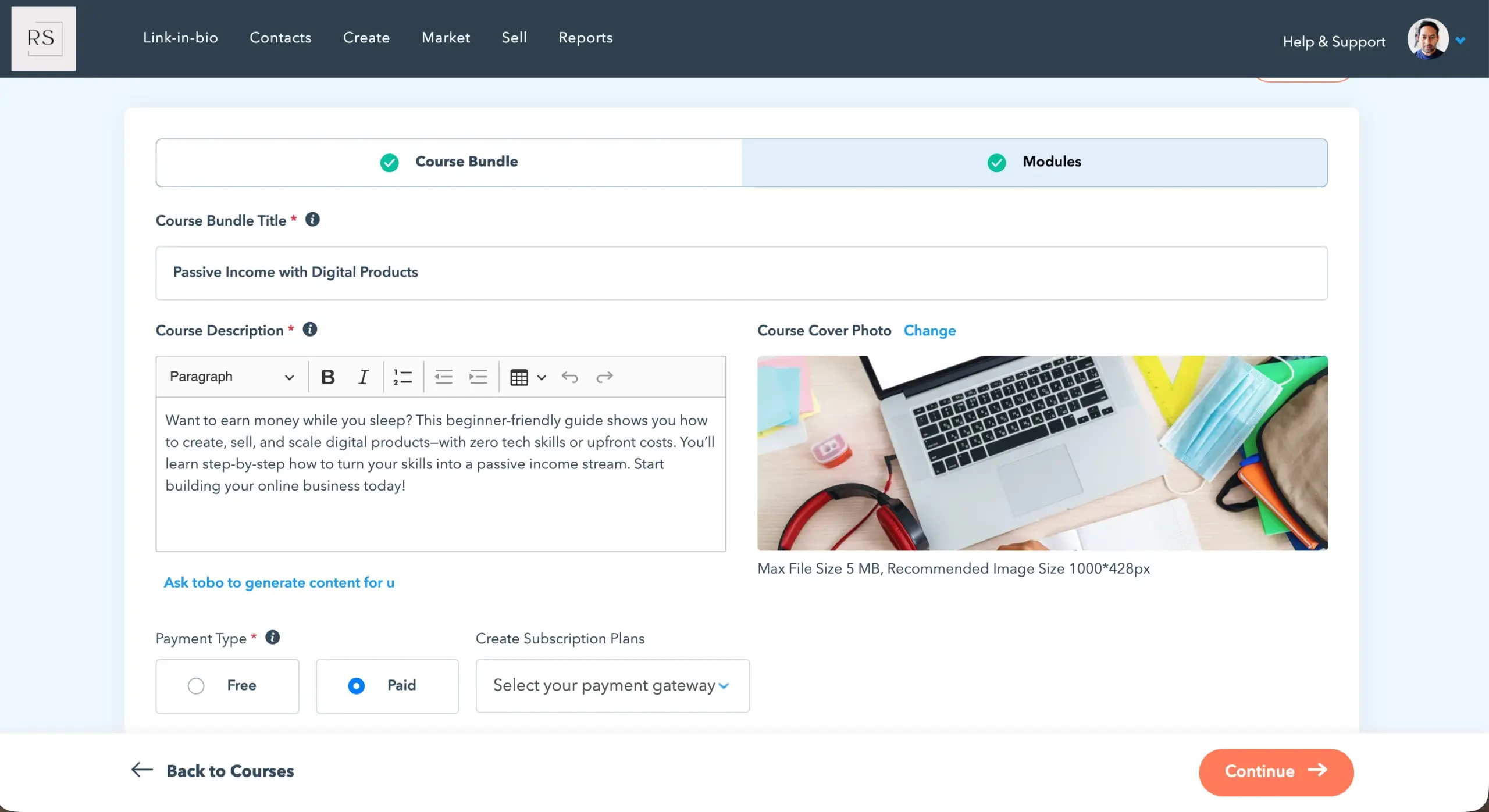 Course Creation with utobo