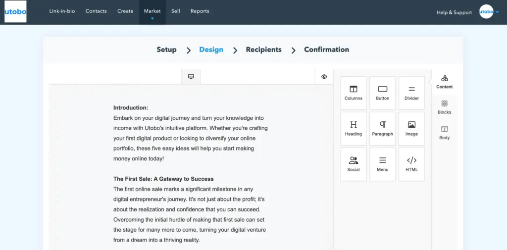 Automate Email Marketing with utobo All-in-one Course platform