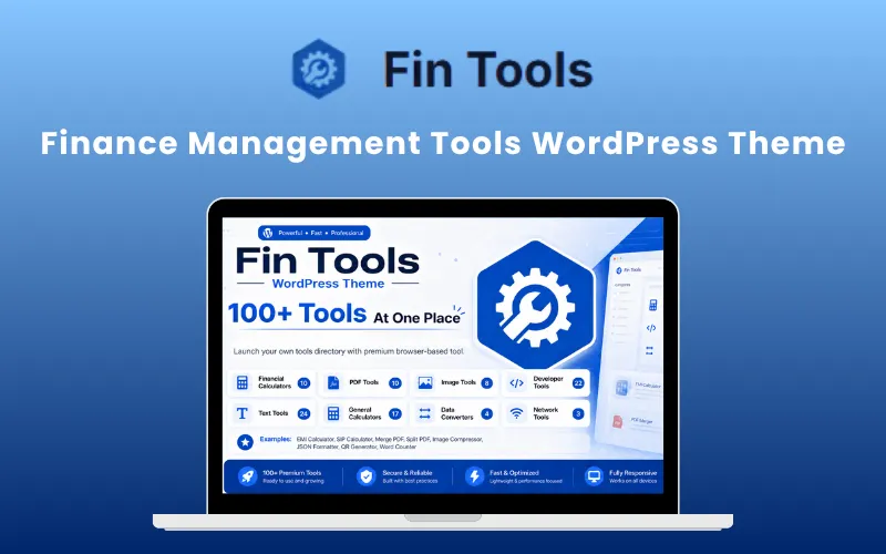 Fin Tools - Finance Management Tools WordPress Theme | Lifetime Access