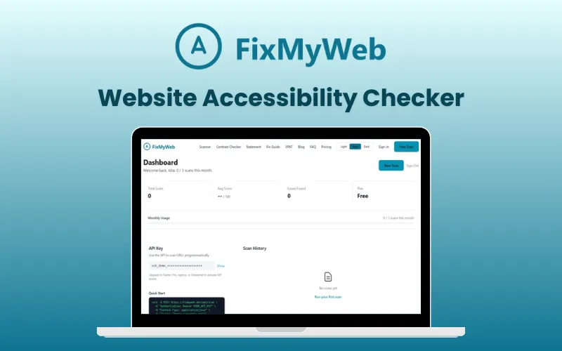 FixMyWeb Website Accessibility Checker Feature Image