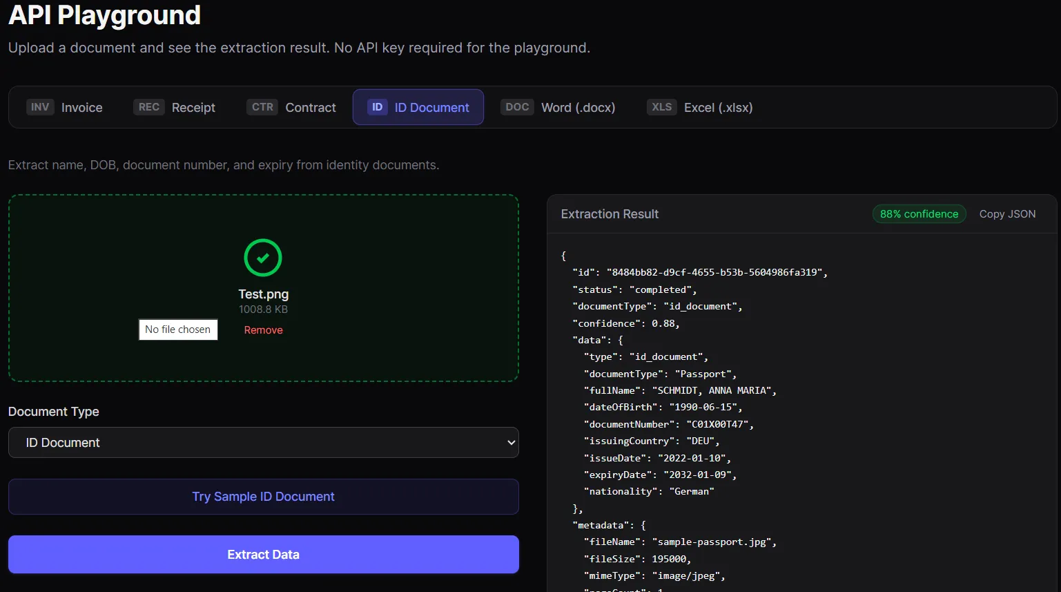 Identity Verification Using ParseFlow