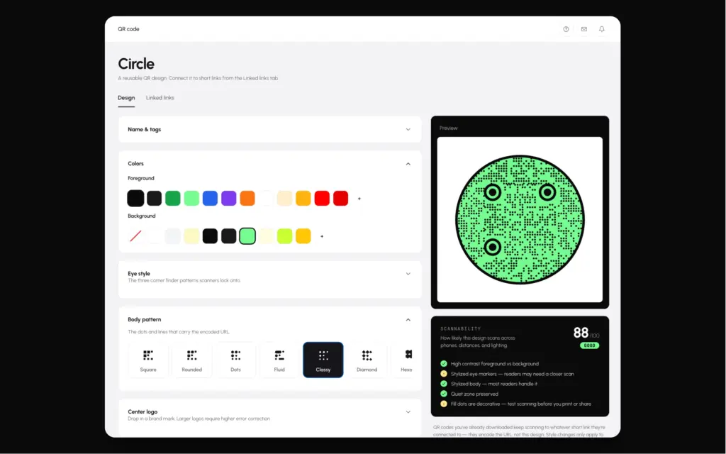 QR Code Generation with Linked.Codes URL Shortener and QR Generator