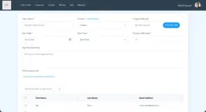 Live classes creation with utobo All-in-one Course platform