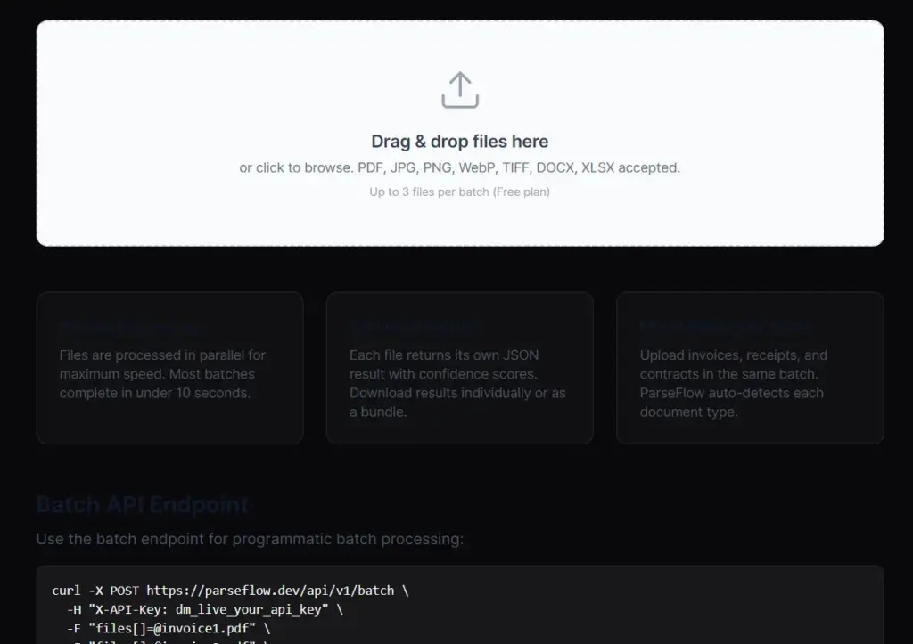 ParseFlow Batch Processing