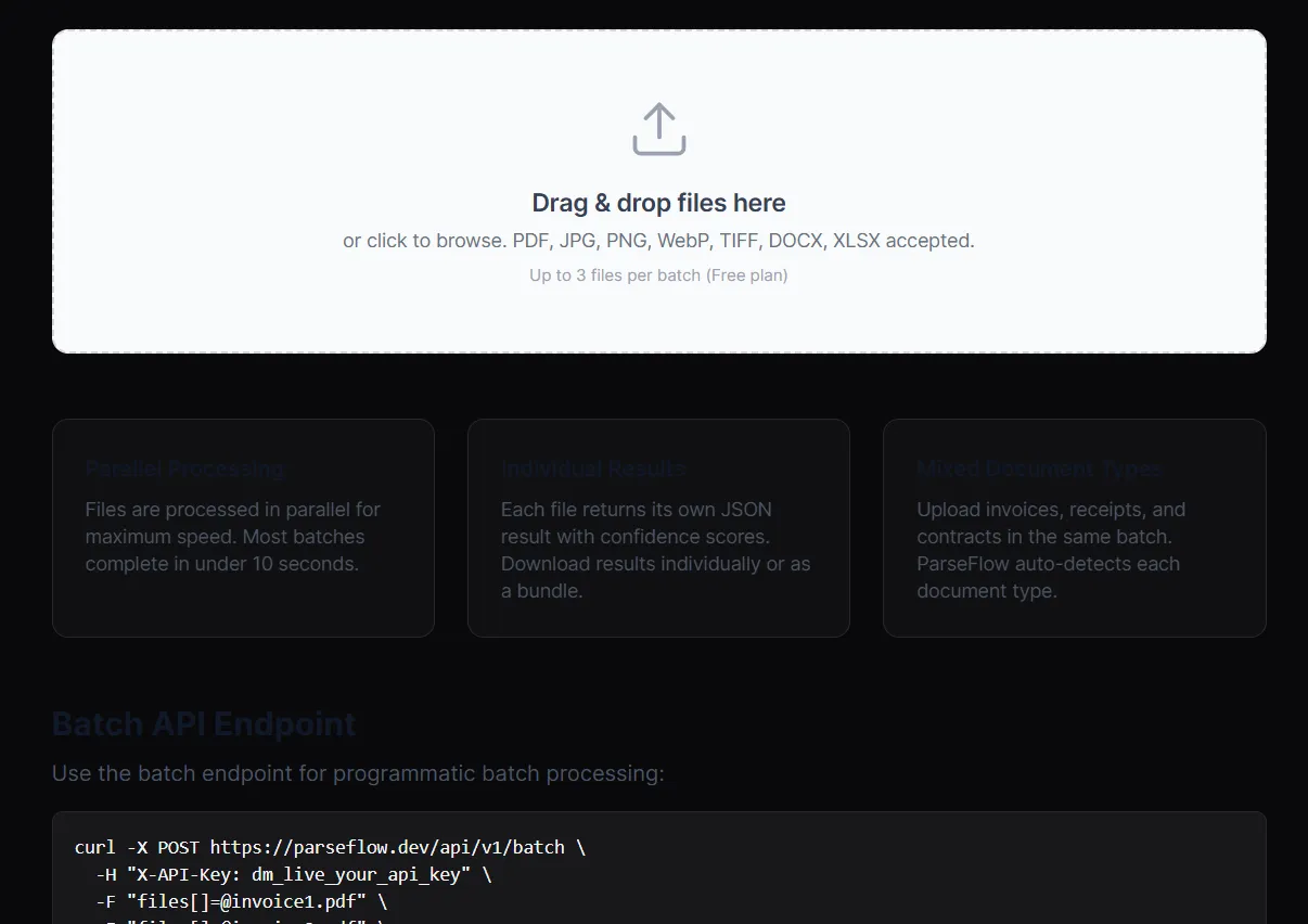 ParseFlow Batch Processing