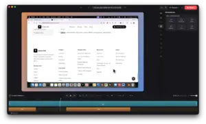 Mac screen recorder interface showing vector annotation tools including arrows, rectangles, highlights, and callouts.