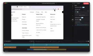 Configuring auto-zoom-on-click levels and animated zoom region timelines within the mac screen recording app.