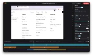 Setting up picture-in-picture webcam layouts, aspect ratios, and borders using the Screen Bolt mac screen recorder.