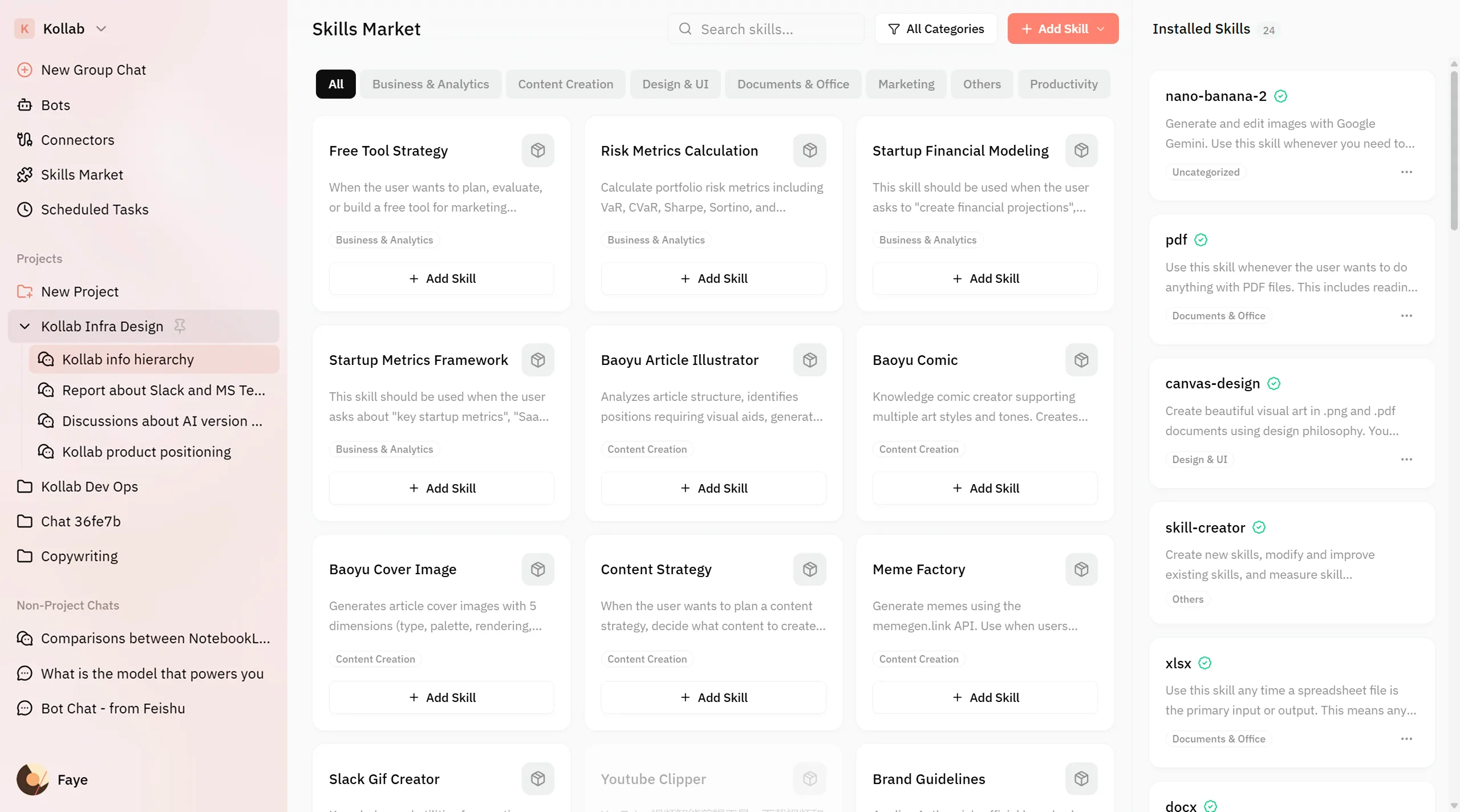 <b>Browse and install tailored capabilities in the Kollab ai collaboration platform</b>