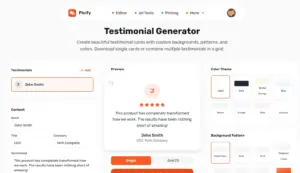Picify AI-Powered Design Platform Testimonials Generator